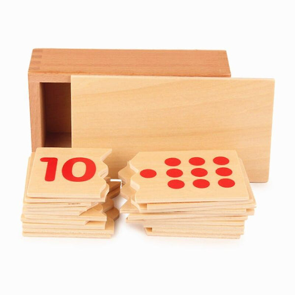 Montessori Educational Wooden Number Points Toys For Children Number And Counter Match up|Math ToysWS11433