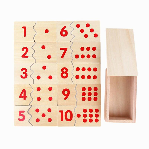 Montessori Educational Wooden Number Points Toys For Children Number And Counter Match up|Math ToysWS11433