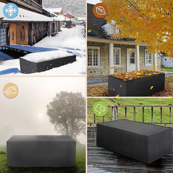 Anti Dust Waterproof Cover Outdoor Furniture BBQ Cover Waterproof snowproof Covers(160*160*80cm)WS11664