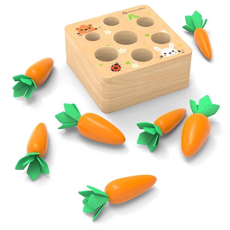 For Wooden fun plucking radish toy children's puzzle insert carrot game baby toys early childhood WS11628