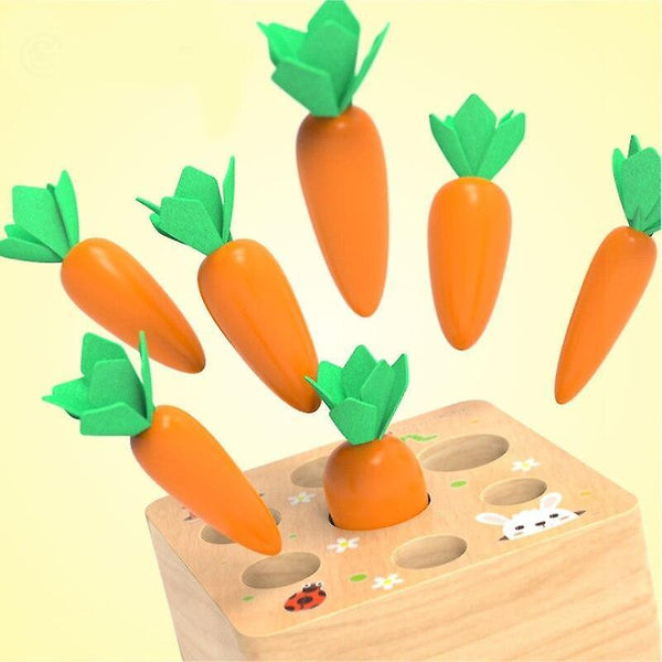 For Wooden fun plucking radish toy children's puzzle insert carrot game baby toys early childhood WS11628