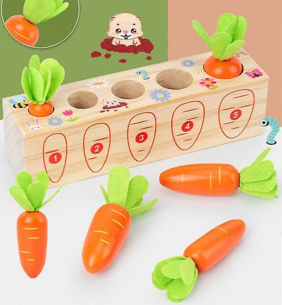 For Wooden fun plucking radish toy children's puzzle insert carrot game baby toys early childhood WS11628