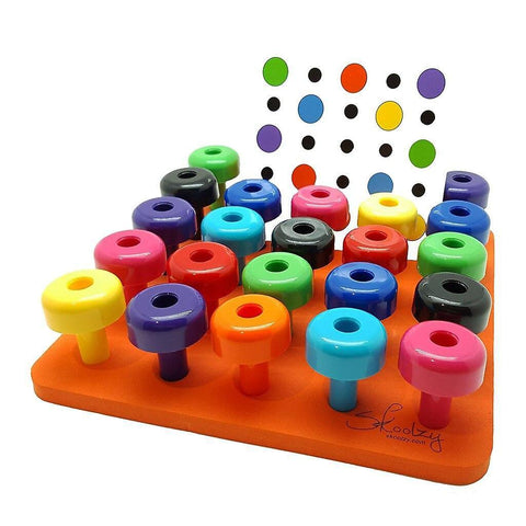 30Pcs Multicolored Stacker Peg Board Set Fun Kid Sorting &Stacking Developmental GameWS11765