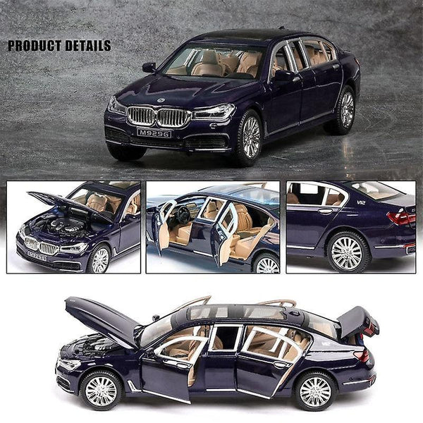 1:24 BMW 760LI Car Model Alloy Car Die Cast Toy Car Model Pull Back Children's Toy CollectiblesWS12162