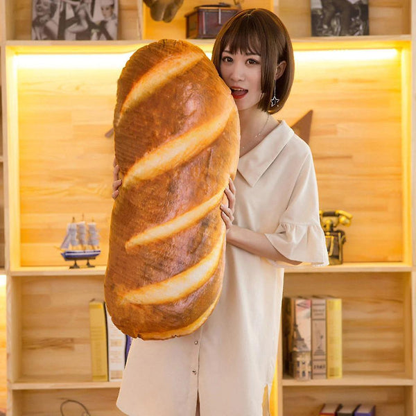 40cm 3D simulation bread shape pillow soft waist cushion artificial food plush stuffing giftWS12214