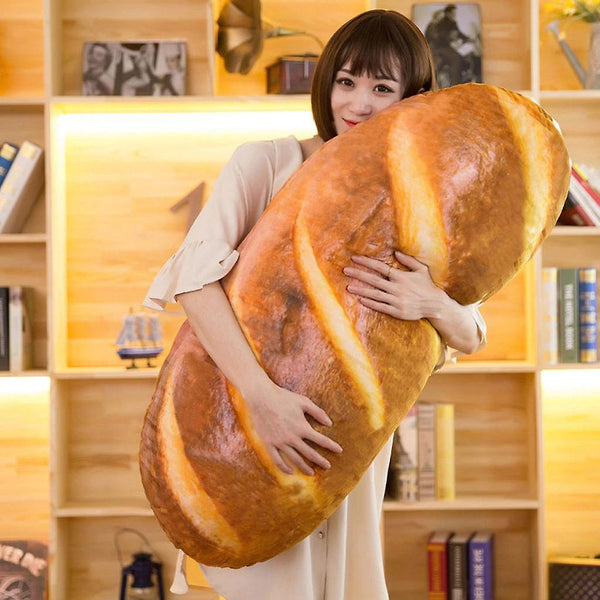 40cm 3D simulation bread shape pillow soft waist cushion artificial food plush stuffing giftWS12214