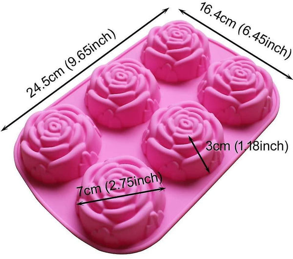 1prece Silicon Rose Candles Soap MoldsWS12249