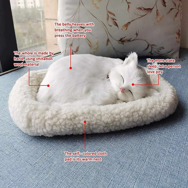 33cm Breathing cat simulation cat model ornaments plush cat model without plush breathing catWS12312