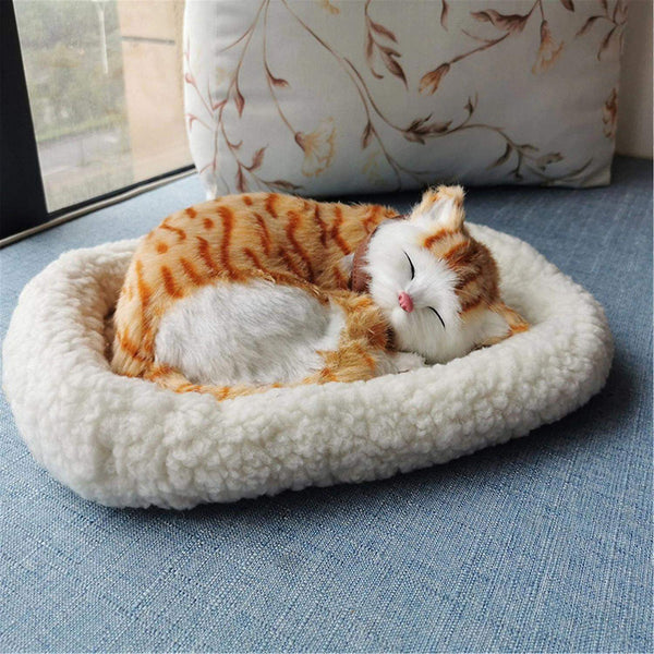 33cm Breathing cat simulation cat model ornaments plush cat model without plush breathing catWS12312