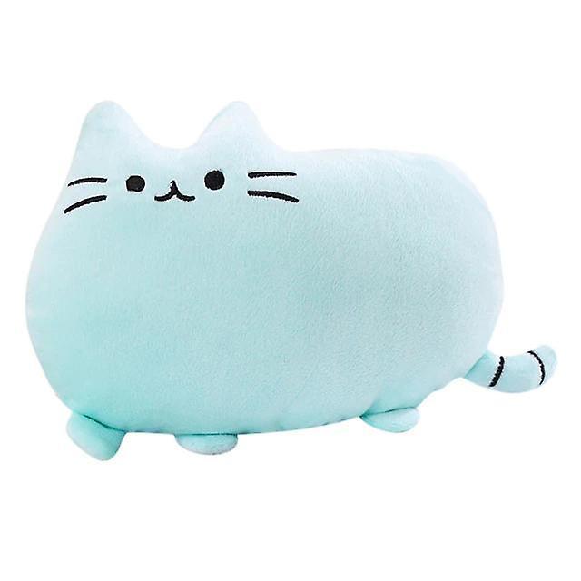 Plush Pillows Soft Plush Cute Cat Shape Cushion Bolster Home Decor Solid Color Gift Toys(25CM)WS13058