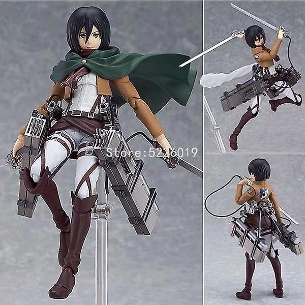 15cm Attack On Titan Anime Figure 203# Mikasa Ackerman Action Figure Figurine Toys|Action FiguresWS13368