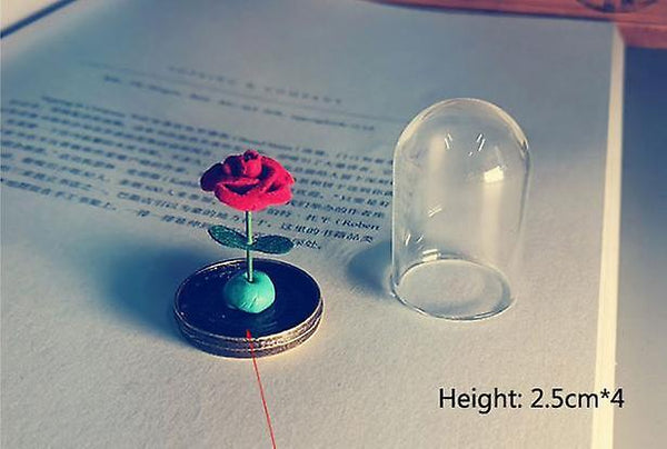 2pcs Lovely The Little Prince Rose Resin Figurine Collection Home Desktop DecorationWS13374