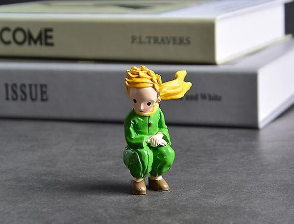 2pcs Lovely The Little Prince Rose Resin Figurine Collection Home Desktop DecorationWS13374