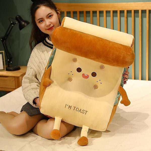 Cute toast bread adds triangle pillow plush toy stuffed soft food cushion toy (40*30*45cm)WS13616