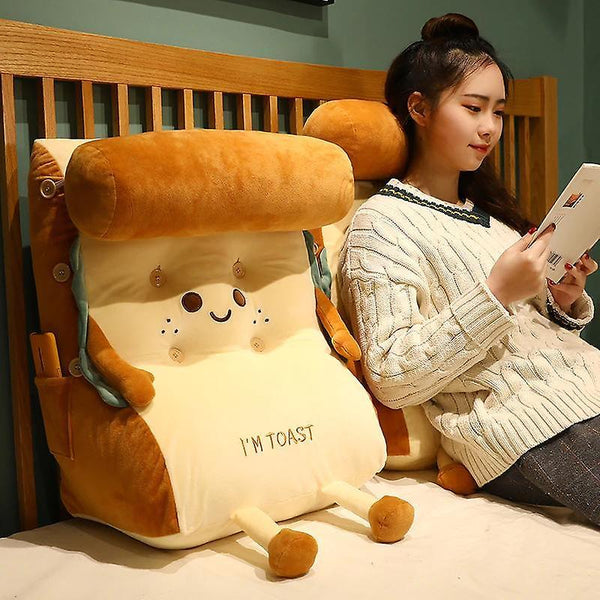 Cute toast bread adds triangle pillow plush toy stuffed soft food cushion toy (40*30*45cm)WS13616