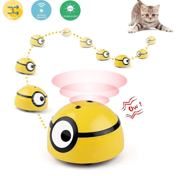 Interactive Cat Toy Intelligent Escaping Rampage Moving Wicked Ball Dogs Automatic Funny PetWS13960