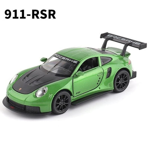 1:32 Porsche 911 RSR Sports Car Alloy Car Model Die Casts Toy Vehicles Metal Toy Car Model(Green)WS14536