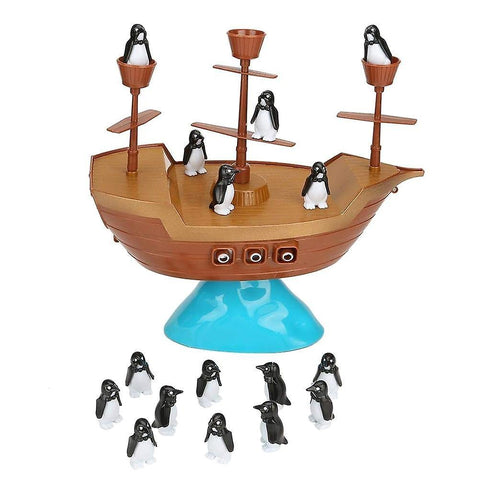 Educational Toys Desktop Pirate Boat Puzzle Toys Board Game Balance The Penguin|Math ToysWS14667