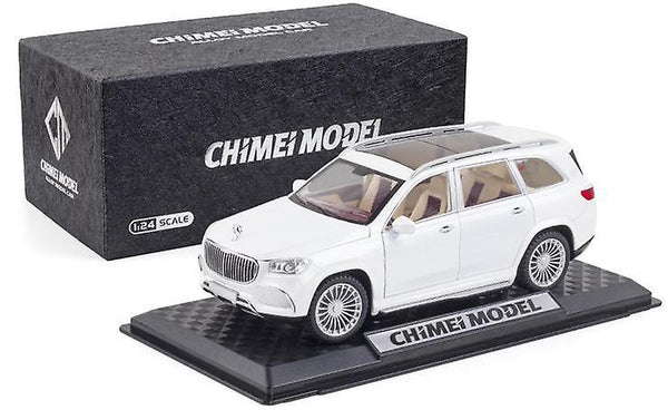 1:24 Maybach GLS600 Car Model Die Cast Alloy Boys Toys Cars SUV Model Car Collectibles(White)WS15054