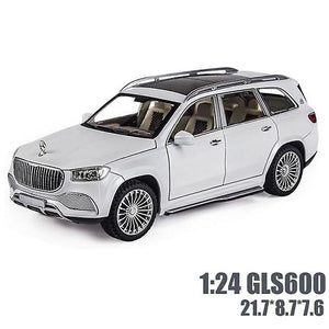 1:24 Maybach GLS600 Car Model Die Cast Alloy Boys Toys Cars SUV Model Car Collectibles(White)WS15054