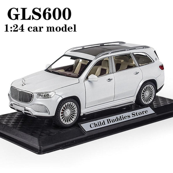 1:24 Maybach GLS600 Car Model Die Cast Alloy Boys Toys Cars SUV Model Car Collectibles(White)WS15054