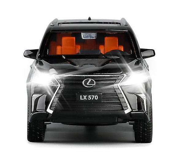 lexus LX570 die cast alloy car model collectibles Boy birthday present children's toy car(Black)WS15239