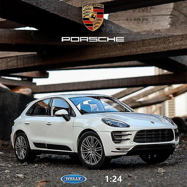 Kids Car Toy for 1:24 Porsche Macan metal Alloy Car Model Simulation Car Decoration Collection Die White