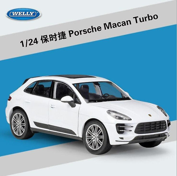 Kids Car Toy for 1:24 Porsche Macan metal Alloy Car Model Simulation Car Decoration Collection Die White