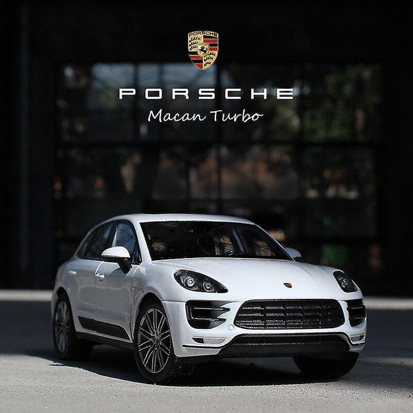 Kids Car Toy for 1:24 Porsche Macan metal Alloy Car Model Simulation Car Decoration Collection Die White