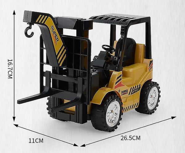 1/8 Size 11CH RC Trucks RC Simulation Forklift Vehicle Toys Music Remote Car Toy|RC Trucks(Khaki)WS16122