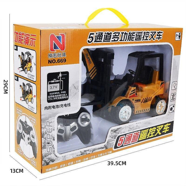 1/8 Size 11CH RC Trucks RC Simulation Forklift Vehicle Toys Music Remote Car Toy|RC Trucks(Khaki)WS16122