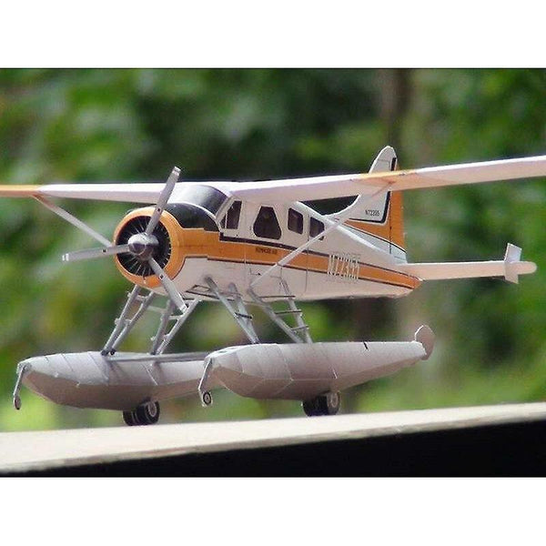 For DIY 1:32 45cm DHC 2 Beaver Seaplane Assemble Hand Work 3D Puzzle Game Kids Toy|aircraft Paper Model WS16201