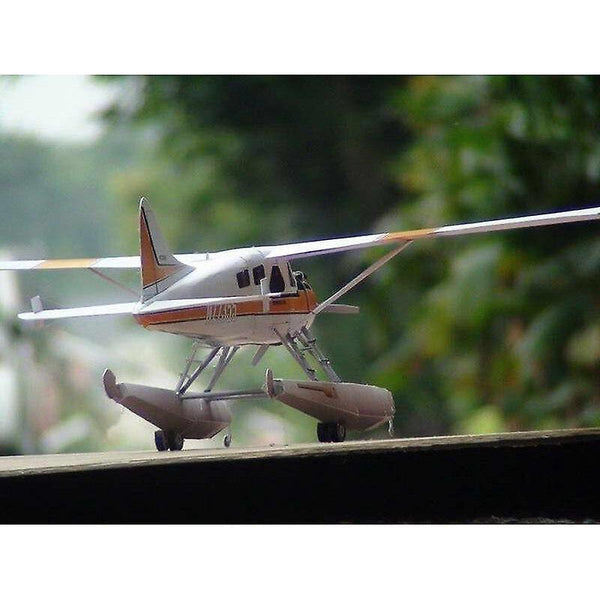 For DIY 1:32 45cm DHC 2 Beaver Seaplane Assemble Hand Work 3D Puzzle Game Kids Toy|aircraft Paper Model WS16201