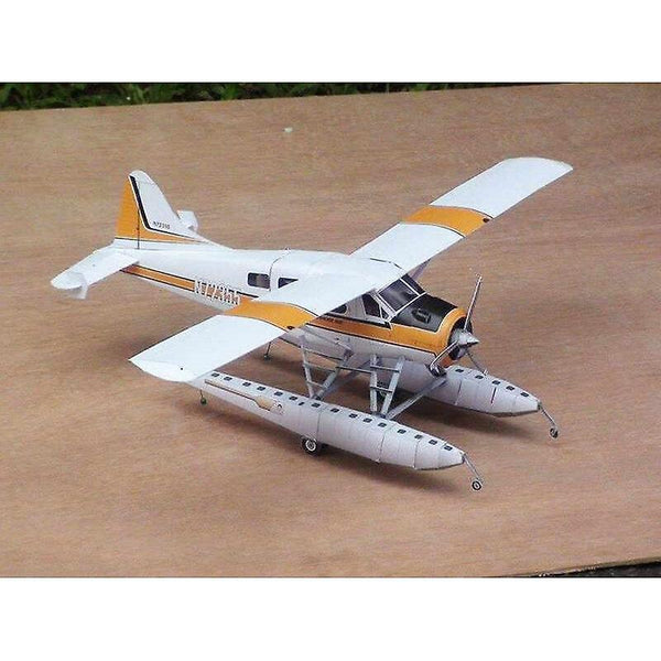 For DIY 1:32 45cm DHC 2 Beaver Seaplane Assemble Hand Work 3D Puzzle Game Kids Toy|aircraft Paper Model WS16201