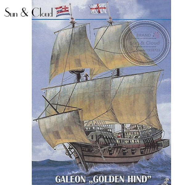 For 1:100 3D England Golden Hind Galleon Ship Puzzle Game DIYpaper model|golden hindmodel assembly WS16322