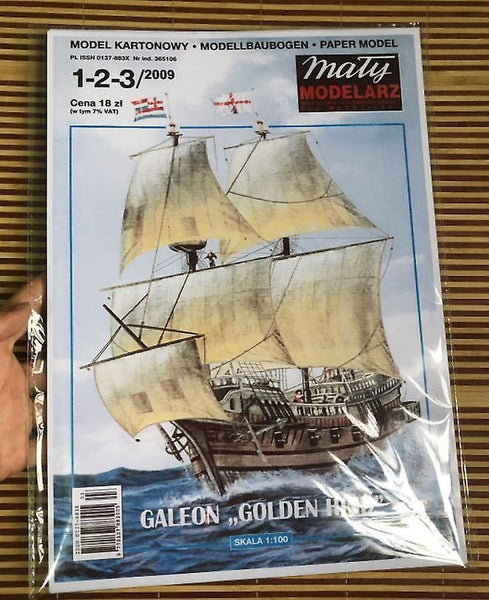 For 1:100 3D England Golden Hind Galleon Ship Puzzle Game DIYpaper model|golden hindmodel assembly WS16322