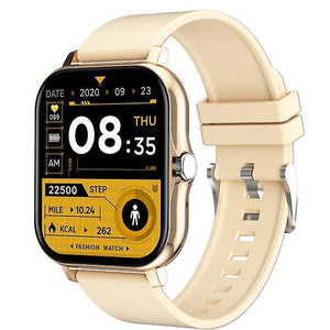 Gold Smart Watch Women Bluetooth Call Music Control Heart Rate Monitor Waterproof Android IOSWS16336