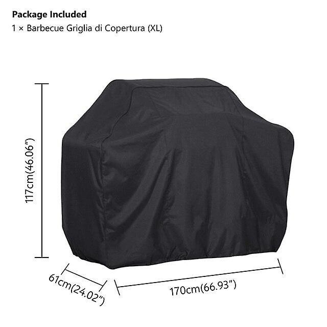 (170*61*117cm)Outdoor Black Waterproof BBQ Cover Weber Heavy Duty Grill Cover ProtectiveWS16402