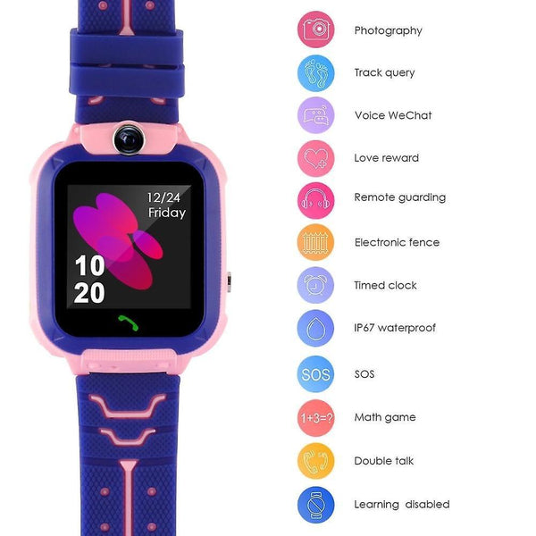 Casual Smart Watch SOS Phone Watch Smart watch For Kids With Sim Card Photo Waterproof IP67 Kids Gift blue