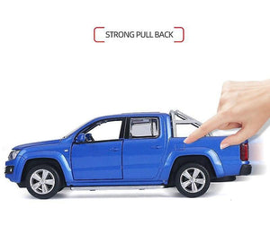 1/30 Alloy Die Cast Amarok Pickup Model Toy Car Simulation Pull Back Vehicle For Children(Blue)WS16651