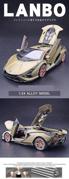 1:24 Big Size Lamborghini Sian Alloy Car Model Die Cast Sports Car Toys For Children Boys StrongWS17090