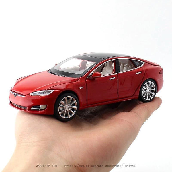 Kids Car Toy for 1:32 Tesla Model metal Alloy Car Model Diecasts Red