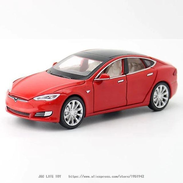 Kids Car Toy for 1:32 Tesla Model metal Alloy Car Model Diecasts Red