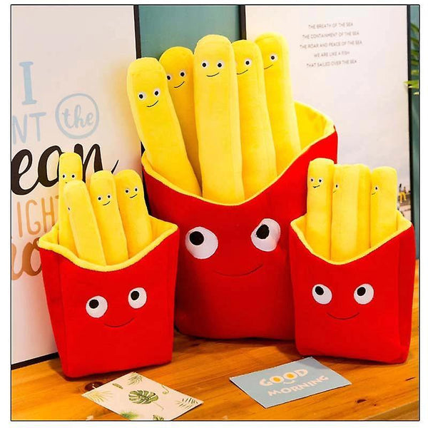 For 50cmFrench fries Pillow Simulation Food Fries Pillow Pizza Plush Toys Kids Dolls Birthday Gift WS17340