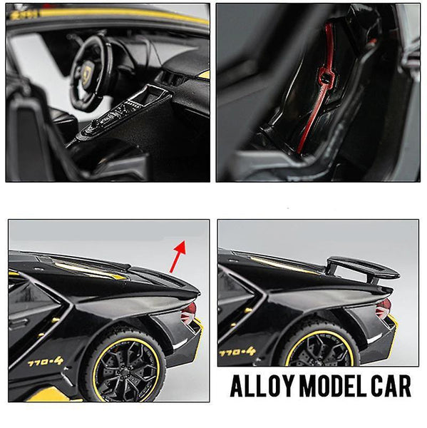 1:24 Lamborghini LP770 Sports Alloy Car Model(black)WS17365