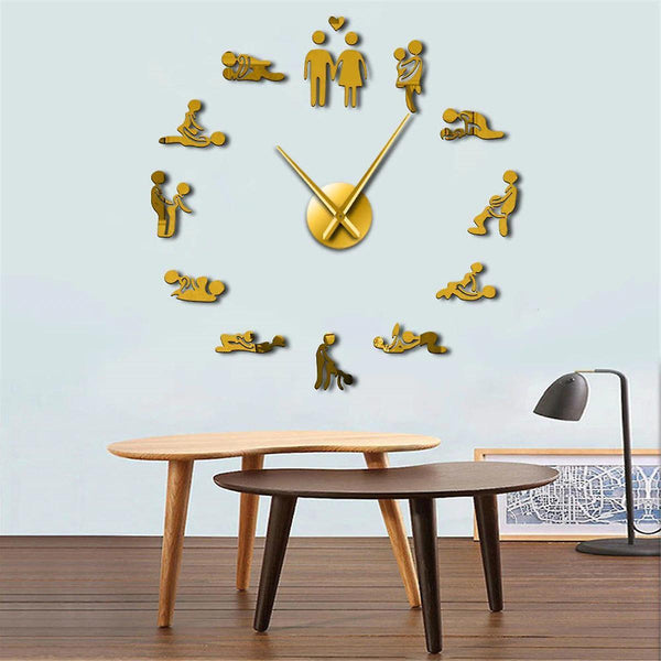 For Sex Love Position Mute Wall Clock WS17372