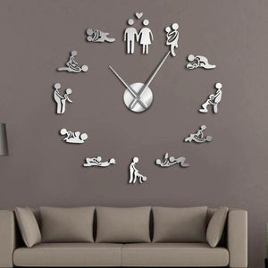 For Sex Love Position Mute Wall Clock WS17372