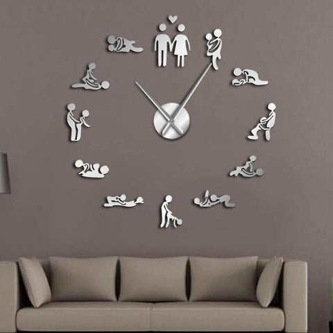 For Sex Love Position Mute Wall Clock WS17372