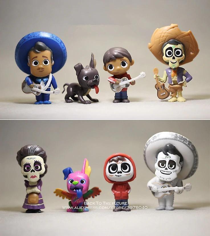 6~9cm Disney Coco Movie 8pcs/set Action Anime Mini Decoration PVC Collection Figurine Toy model forWS17414