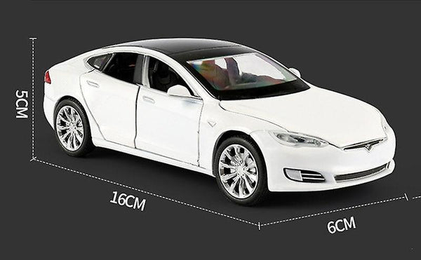 1/32 Alloy Die Cast Tesla Model S P100D Sedan Model Toy Car 6 Door Sound Light Pull Back SaloonWS17826